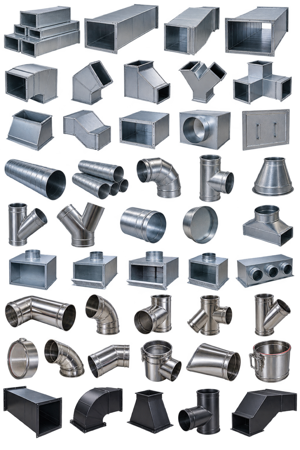 A range of HVAC ductwork products and air distribution components